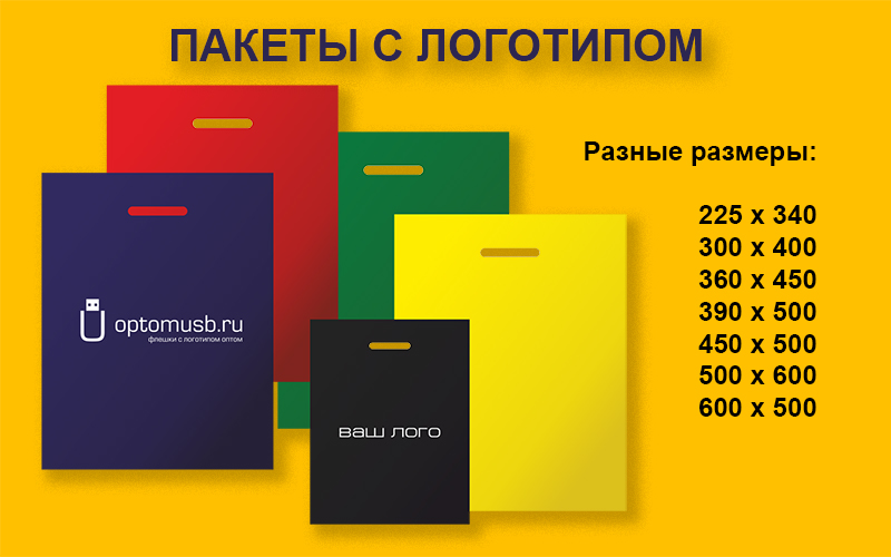 Полиэтиленовые пакеты с логотипом на заказ