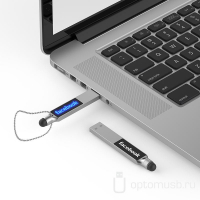 Флешка USB + стилус (под заказ) с подсветкой логотипа