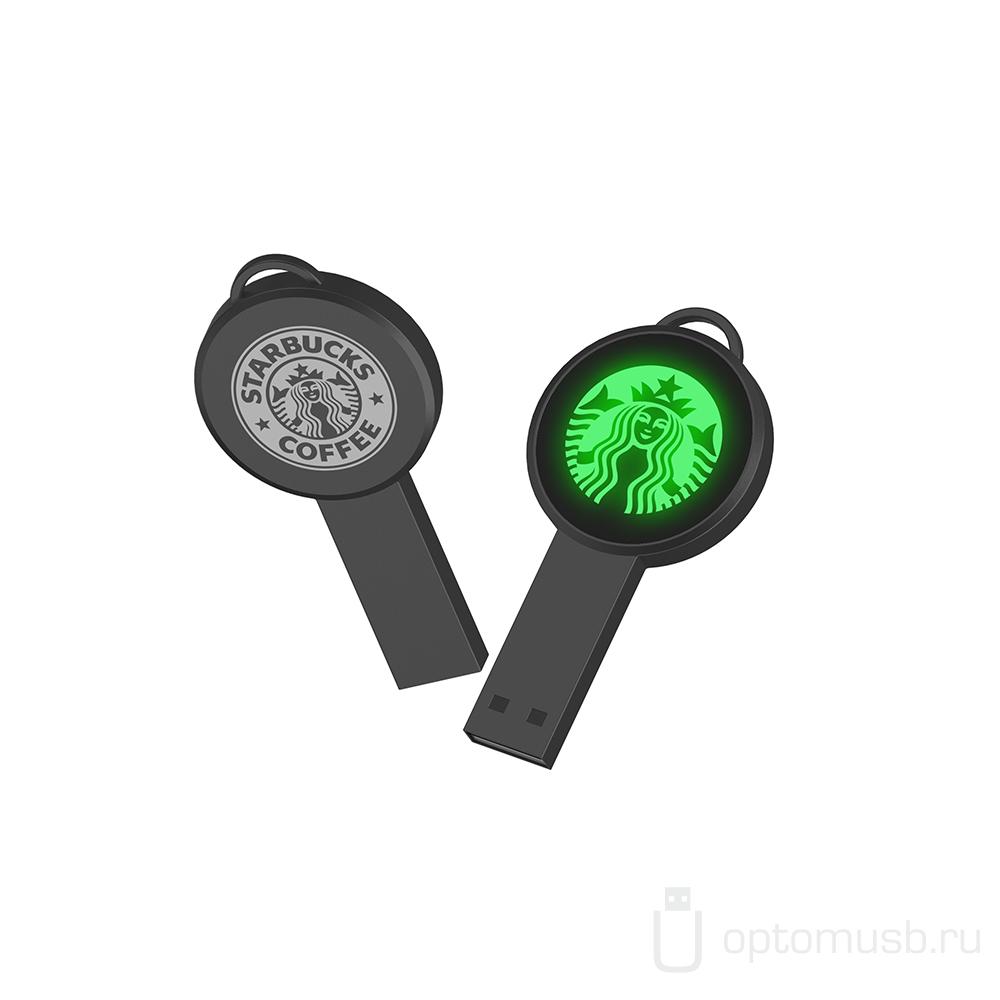 Флешка с LED подсветкой RAUND (под заказ)