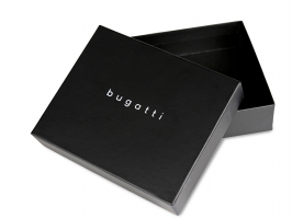 Портмоне для кредитных карт BUGATTI АРИСТОКРАТ | NOBILE, с защитой данных RFID, черное, натуральная воловья кожа, 10х0,3х8 см