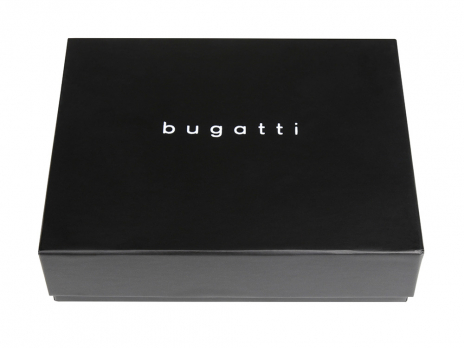 Зажим для денег BUGATTI КОМЕТА | COMET, с защитой данных RFID, черный, натуральная воловья кожа, 11х0,5х8,5 см