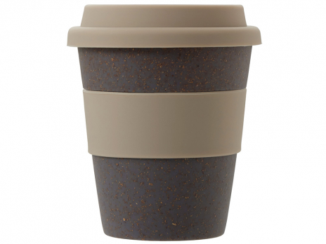 Стакан с силиконовой крышкой Cafe, beige