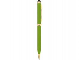 Ручка шариковая Голд Сойер со стилусом, зеленое яблоко