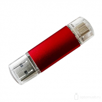 Флешка (OTG) с 2 разъемами USB и Type-C