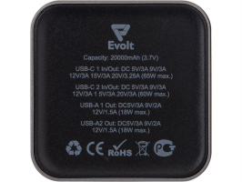 Внешний аккумулятор для ноутбуков Main 65 Вт, 20000 mAh, серый