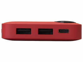 Внешний аккумулятор с дисплеем Mild, 10 000 mAh, красный