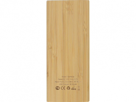 Внешний аккумулятор из бамбука Bamboo, 5000 mAh