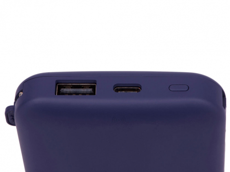 Внешний беспроводной аккумулятор с подсветкой лого Astro, 10000 mAh, темно-синий (Р)