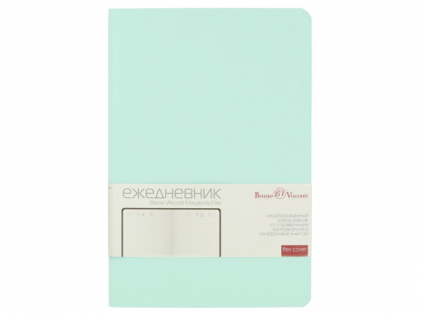 Ежедневник А5 недатированный Megapolis Velvet Flex, зефирный мятный