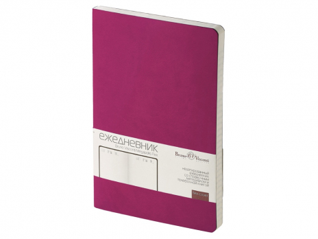 Ежедневник А5 недатированный Megapolis Velvet Flex, темно-розовый