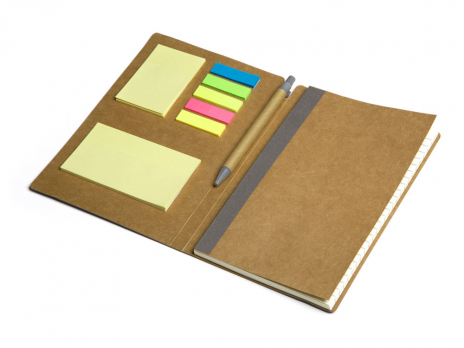 Блокнот с ручкой и набором стикеров А5 Write and stick, серый
